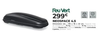 Coffre de toit Feu Vert NEOSPACE 4.5