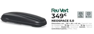 Coffre de toit Feu Vert NEOSPACE 5.0