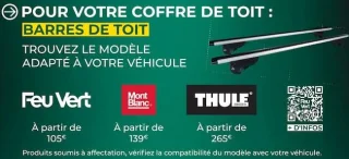 Barres de toit Feu Vert / Mont Blanc / Thule