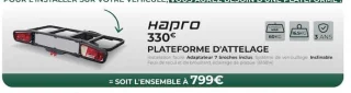 Plateforme d'attelage Hapro