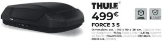 Coffre de toit THULE FORCE 3 S