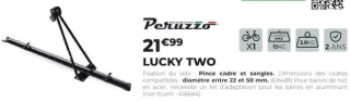 Porte-vélo de toit Peruzzo Lucky Two