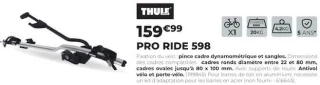 Porte-vélo de toit Thule Pro Ride 598