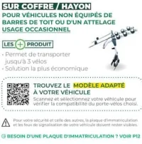 Porte-vélo sur coffre / hayon