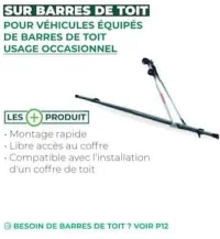 Porte-vélo sur barres de toit