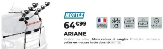Porte-vélos de coffre Mottez Ariane