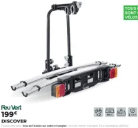 Porte-vélos plateforme sur attelage Feu Vert Discover
