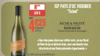 IGP Pays d'Oc Viognier Ticket Domaine de Castelneau
