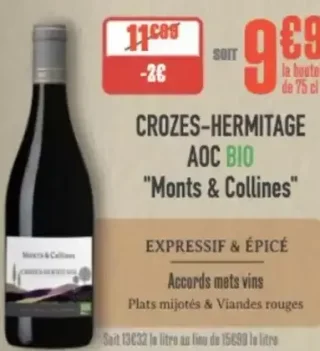 Crozes-Hermitage AOC BIO "Monts & Collines"