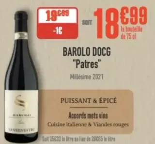 Barolo DOCG "Patres" Vin rouge