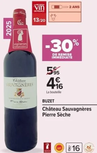 Buzet Château Sauvagnères Pierre Sèche