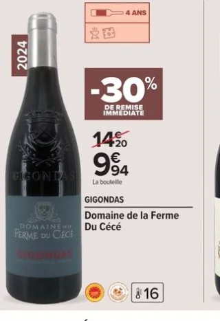 GIGONDAS Domaine de la Ferme Du Cécé