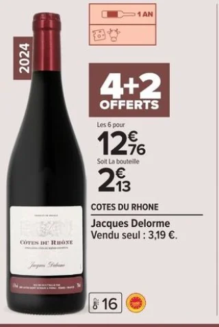COTES DU RHONE Jacques Delorme