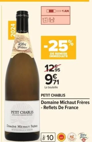 Domaine Michaut Frères - Reflets De France Petit Chablis