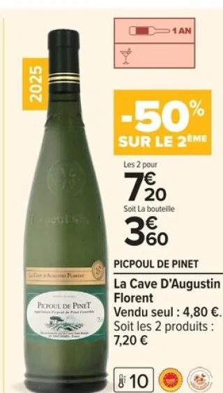 La Cave D'Augustin Florent Picpoul de Pinet