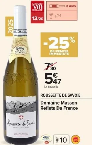 Roussette de Savoie Domaine Masson Reflets De France