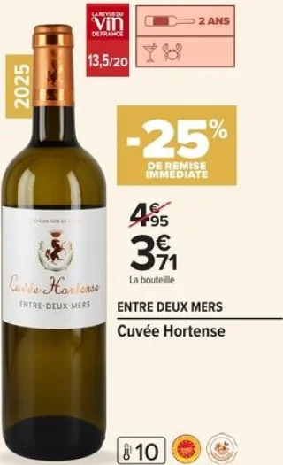 ENTRE DEUX MERS Cuvée Hortense