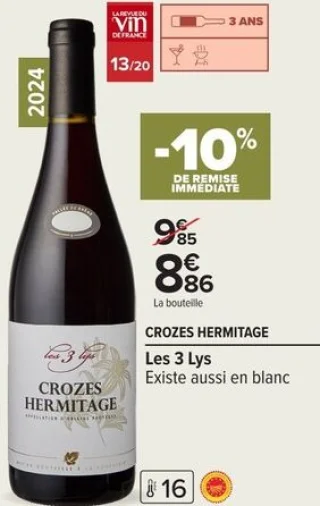 Les 3 Lys CROZES HERMITAGE