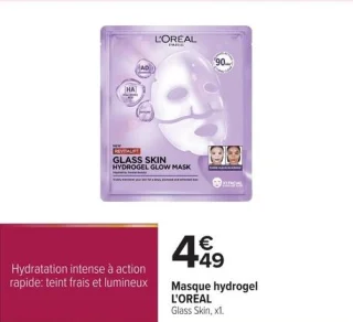 Masque hydrogel L'ORÉAL Glass Skin, x1