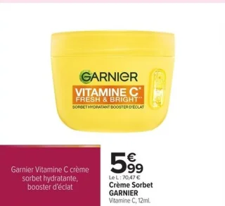 Crème Sorbet GARNIER Vitamine C, 12ml