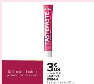 Dentifrice JORDAN Framboise & Menthe
