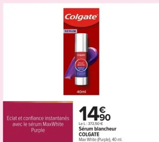 Sérum blancheur COLGATE Max White (Purple)