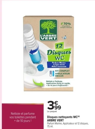 Disques nettoyants WC L'ARBRE VERT