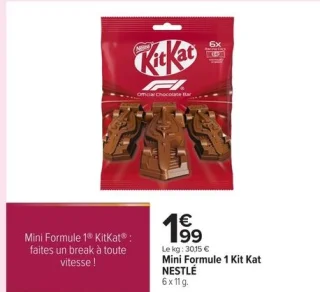 Mini Formule 1 Kit Kat NESTLÉ 6 x 11 g.