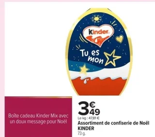 Assortiment de confiserie de Noël KINDER 73 g.