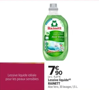 Lessive liquide Rainett Aloe Vera