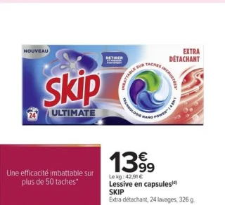 Lessive en capsules Skip Extra détachant