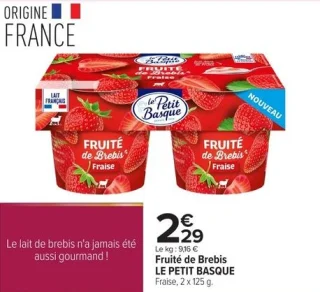 Fruité de Brebis Fraise LE PETIT BASQUE