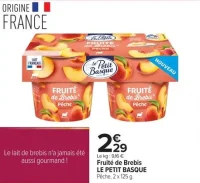 Fruité de Brebis Pêche LE PETIT BASQUE