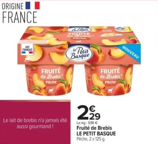 Fruité de Brebis Pêche LE PETIT BASQUE
