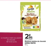 Moelleux pépites de chocolat GERBLÉ MATIN