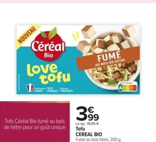 Tofu CEREAL BIO Fumé au bois hêtre