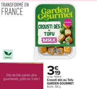 Crousti dés au Tofu GARDEN GOURMET Basilic