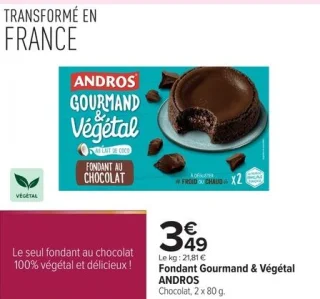 Fondant Gourmand & Végétal ANDROS Chocolat