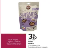 Borde Chips de Shiitakés croustillantes à l'ail