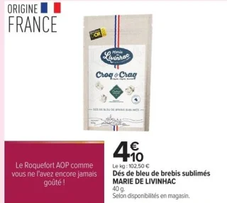 Marie de Livinhac Croq & Crag Dés de bleu de brebis sublimés