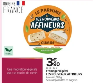Les Nouveaux Affineurs Fromage Végétal au cumin