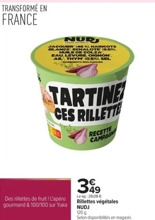 Rillettes végétales NUDJ