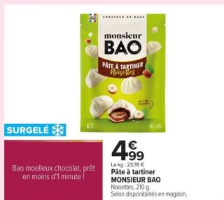 Pâte à tartiner Noisettes MONSIEUR BAO