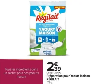 Préparation pour Yaourt Maison RÉGILAIT