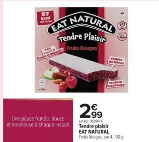 Tendre plaisir EAT NATURAL Fruits Rouges