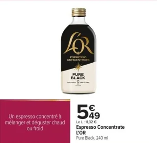 Espresso Concentrate L'OR Pure Black, 240 ml