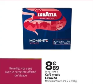 Café moulu LAVAZZA Momento Vivace n°9