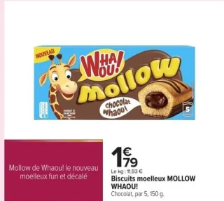Biscuits moelleux MOLLOW WHAOU! Chocolat