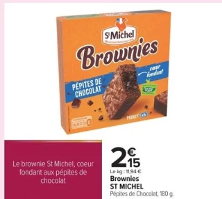 Brownies ST MICHEL Pépites de Chocolat