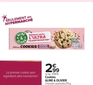 Cookies Chocolat cacahuète ALINE & OLIVIER